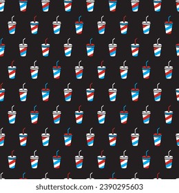 Soda Spectrum Cup Craze Vector Pattern can be use for background and apparel design