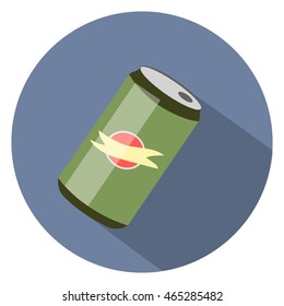 soda tin can flat icon