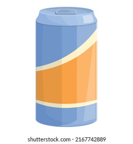 Soda tin can icon cartoon vector. Drink aluminum. Metal beverage