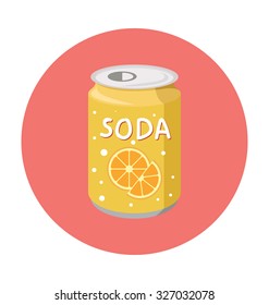Soda Tin Colored Vector Icon
