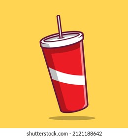 Caricatura del vector Soda Ilustración sobre un fondo aislado