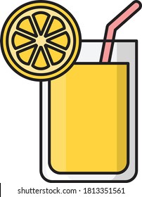 soda vector flat color icon 