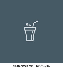Soda vector icon. Soda concept stroke symbol design. Thin graphic elements vector illustration, outline pattern for your web site design, logo, UI. EPS 10.
