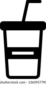 Soda vector icon. Emblem isolated on white background. Modern simple icon style for graphic and web design, logo. EPS10