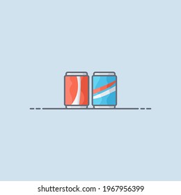 Soda vector icon illustration. Drink flat design