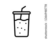 Soda vector illustration, Beverage line design icon