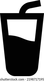 ilustración de soda Vector en un fondo transparente. Símbolos de calidad superior. Iconos vectoriales de glifos para diseño de conceptos y gráficos.
