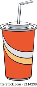 Soda vector paper cup icon