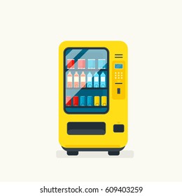 Soda Vending Machine Icon. Vector Image Isolated On White Background