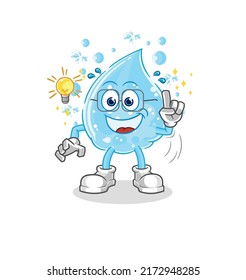 the soda water got an idea cartoon. mascot vector