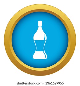 Soda water icon blue vector isolated on white background for any design