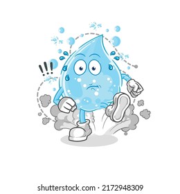 the soda water running illustration. character vector