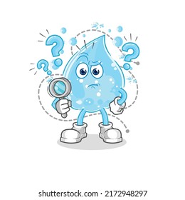 the soda water searching illustration. character vector