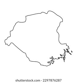 Sodermanland county map, province of Sweden. Vector illustration.