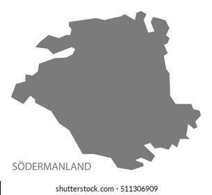 Sodermanland Sweden Map grey