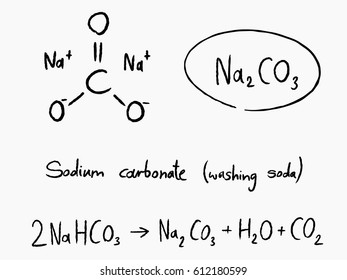 Sodium carbonate (washing soda) - chemistry lesson. Science education.