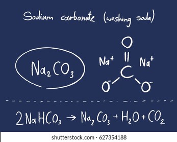 Sodium Carbonate Washing Soda Chemistry Lesson Stock Vector (Royalty ...