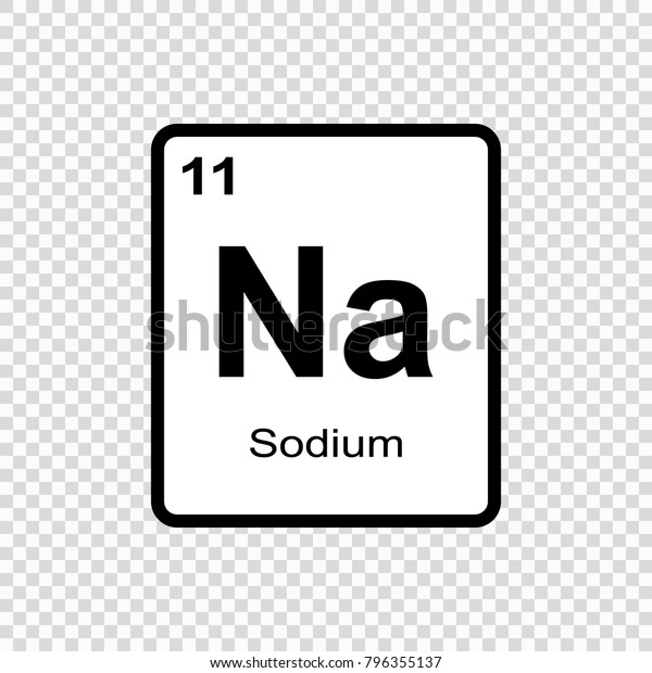 Sodium chemical element. Sign with atomic
number. Chemical element of periodic
table.