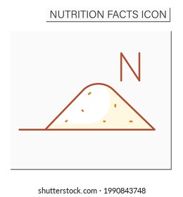 Sodium color icon. Sodium bicarbonate. Nutrient supplements. Nutrition facts. Healthy, balanced nutrition concept. Diet.Isolated vector illustration