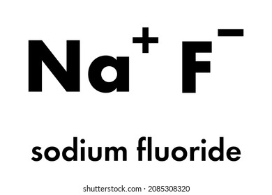 Sal de fluoruro de sodio, estructura química. Fórmula esquelética.