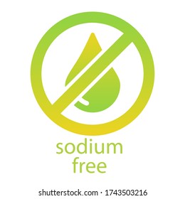 Sodium free icon. Iluustration of sodium free gradiend symbol. Vector.