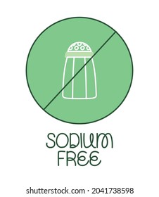 sodium free illustration over white