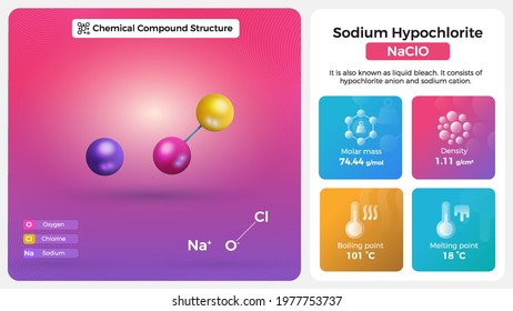 Sodium Hypochlorite Properties And Chemical Compound Structure