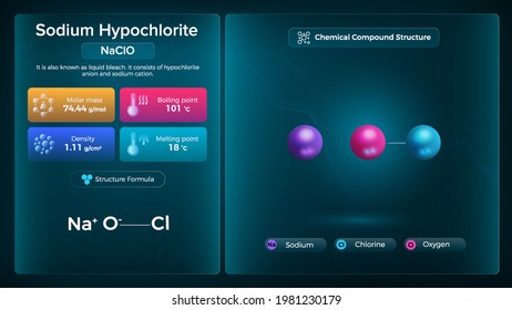 Sodium Hypochlorite Properties And Chemical Compound Structure