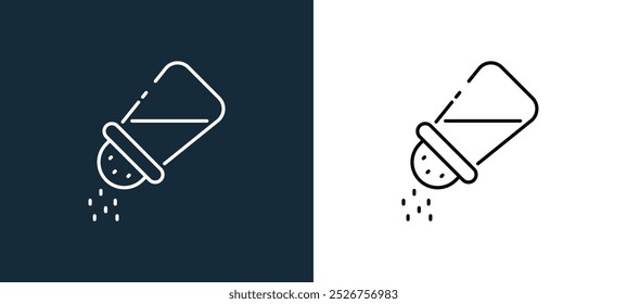 Icono de sodio aislado en colores blanco y negro Icono de Vector lineal de contorno de sodio de la colección de nutrición para App móviles, Web y UI.