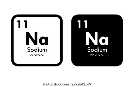 sodium icon set. vector template illustration  for web design