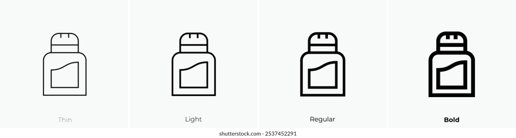 sodium icon. Thin, Light Regular And Bold style design isolated on white background