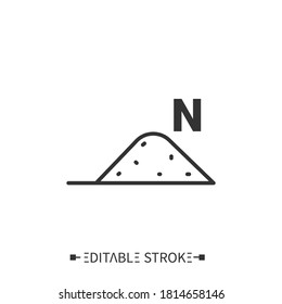 Sodium Line icon. Sodium bicarbonate. Nutrient supplements. Nutrition facts. Healthy, balanced nutrition concept. Diet.Isolated vector illustrations. Editable stroke 