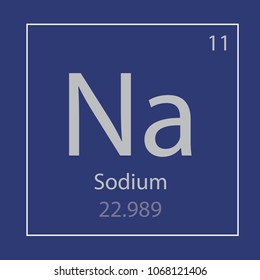 Sodium Na chemical element icon- vector illustration