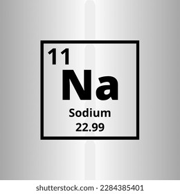 Sodium Na periodic table of elements vector