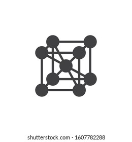 Sodium oxide structure vector icon. filled flat sign for mobile concept and web design. Na formula glyph icon. Symbol, logo illustration. Vector graphics