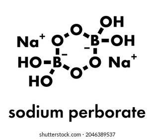 Sodium perborate. Used in detergents and bleaching products. Skeletal formula. svg