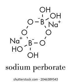 Sodium perborate. Used in detergents and bleaching products. Skeletal formula. svg