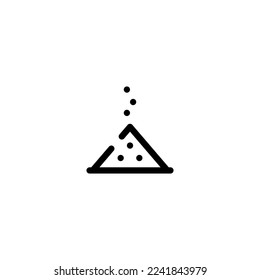 Sodium, salt, powder, outline style icon and illustration - vector