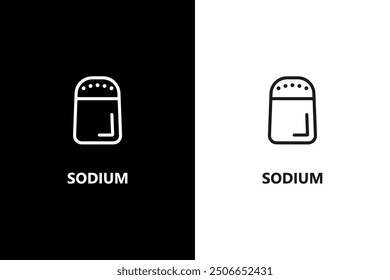 Sodium sign or symbol. Sodium package stamp or label. Organic food and cosmetics products. Vector icon