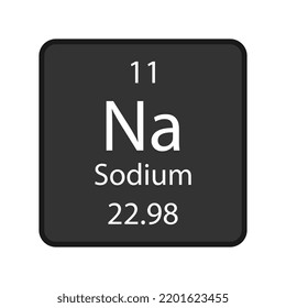 Sodium Symbol. Chemical Element Of The Periodic Table. Vector Illustration.