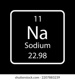 Sodium Symbol. Chemical Element Of The Periodic Table. Vector Illustration.