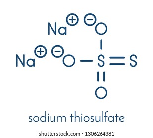 Sodium Thiosulfate Chemical Structure Skeletal Formula Stock Vector Royalty Free 1306264381