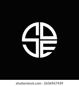 SOE logo SOE icon SOE monogram SOE letter minimalist Circle flat Unique modern abstract logo design.
