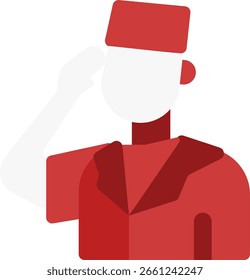 Soekarno diseño de icono de estilo plano