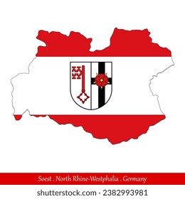 Soest Flag - North Rhine-Westphalia,Germany (EPS)