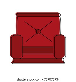 Sofa armchair furniture icon vector illustration graphic design