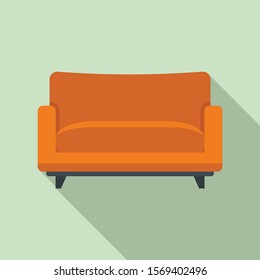 Sofa armchair icon. Flat illustration of sofa armchair vector icon for web design