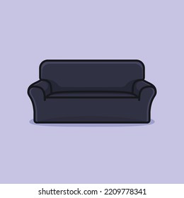 Sofa, armchair for living room vector icon illustration. Comfortable, Rest, Furniture, Sofa chair, Chair top, Davenport, Soft chair, Equipment.