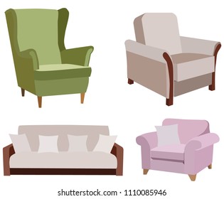 sofa and armchair set