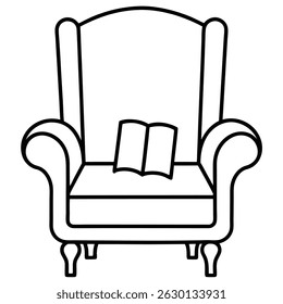 sofa and armchair vector on white background